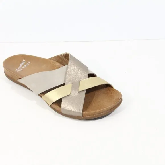 Dansko Joanna Leather Slide NEW Eu 37 Women Flat Sandals