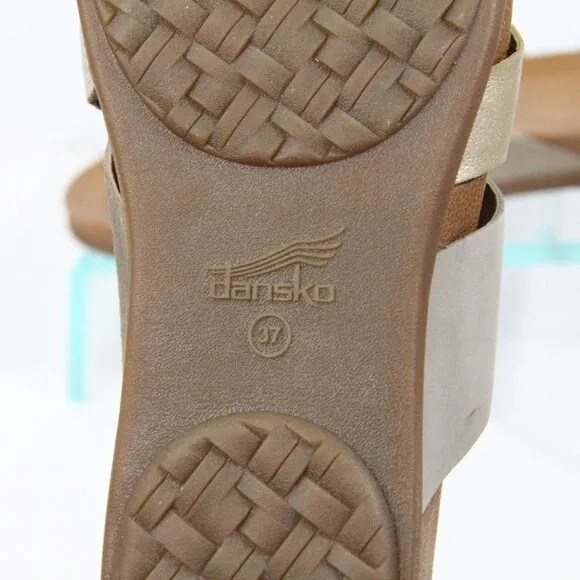 Dansko Joanna Leather Slide NEW Eu 37 Women Flat Sandals