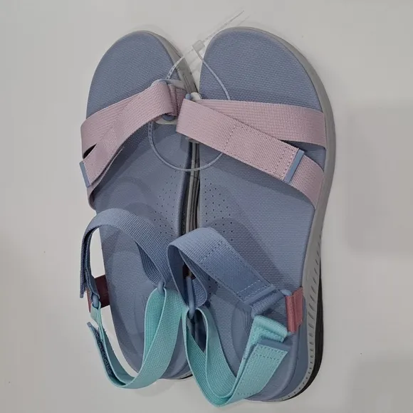 Dansko Raquel Sky Multi Webbing Recycled Sandals