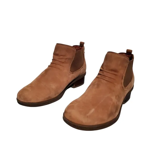 Dansko Tan Leather Slip-On Chelsea Ankle Booties Boots Women's 7-7.5, EU 38