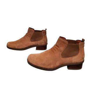 Dansko Tan Leather Slip-On Chelsea Ankle Booties Boots Women's 7-7.5, EU 38
