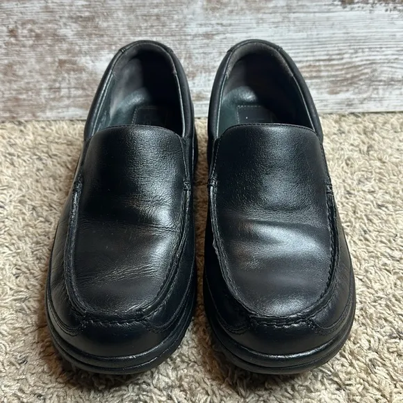 Dansko Wayne Black Leather Full Grain Casual Loafers Mens Size 43