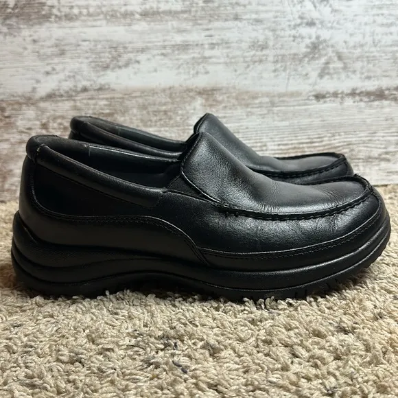 Dansko Wayne Black Leather Full Grain Casual Loafers Mens Size 43