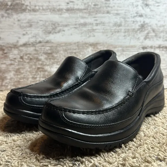 Dansko Wayne Black Leather Full Grain Casual Loafers Mens Size 43