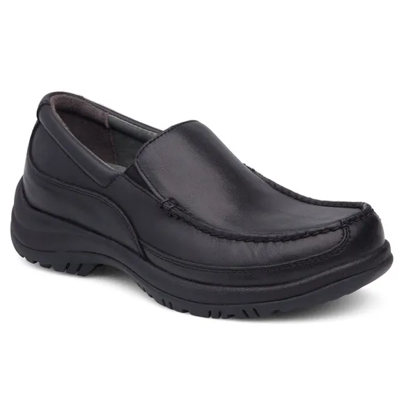 Dansko Wayne Black Leather Full Grain Casual Loafers Mens Size 43
