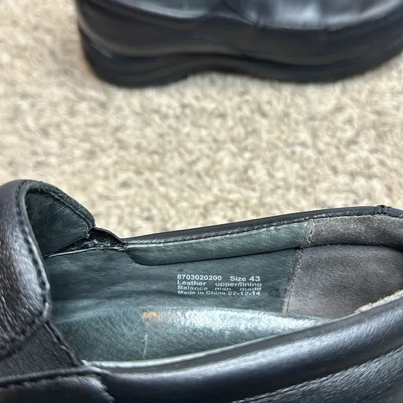 Dansko Wayne Black Leather Full Grain Casual Loafers Mens Size 43