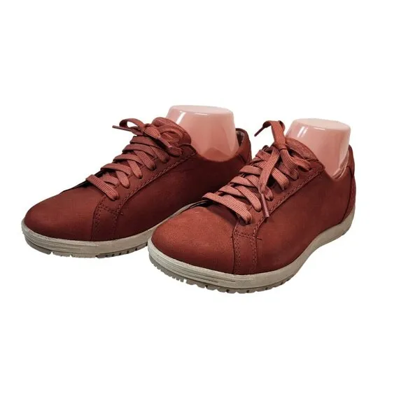 Dansko Womens Leela Red Chili Fashion Sneaker Waterproof Nubuck Size 36 -2