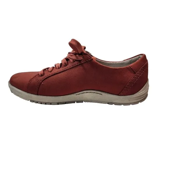 Dansko Womens Leela Red Chili Fashion Sneaker Waterproof Nubuck Size 36 -2