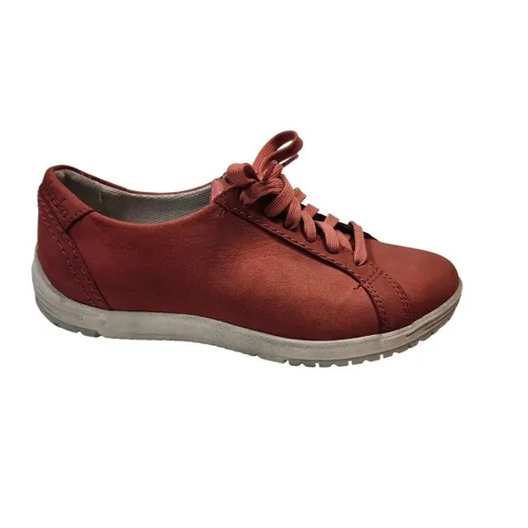 Dansko Womens Leela Red Chili Fashion Sneaker Waterproof Nubuck Size 36 -2
