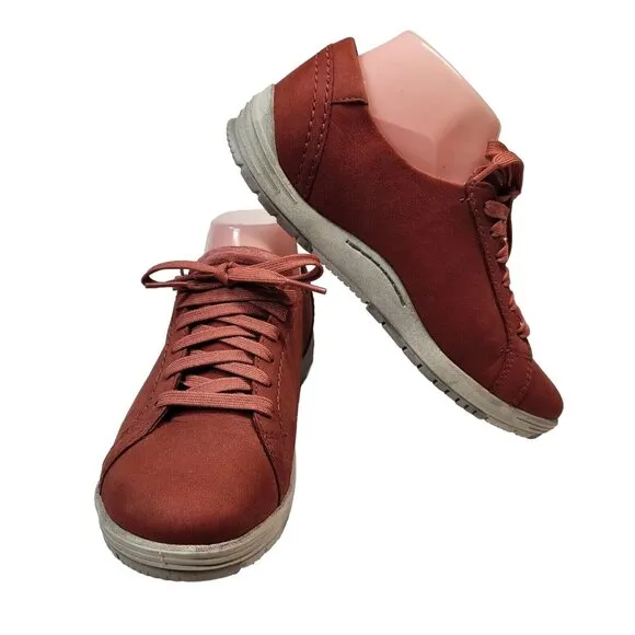 Dansko Womens Leela Red Chili Fashion Sneaker Waterproof Nubuck Size 36 -2