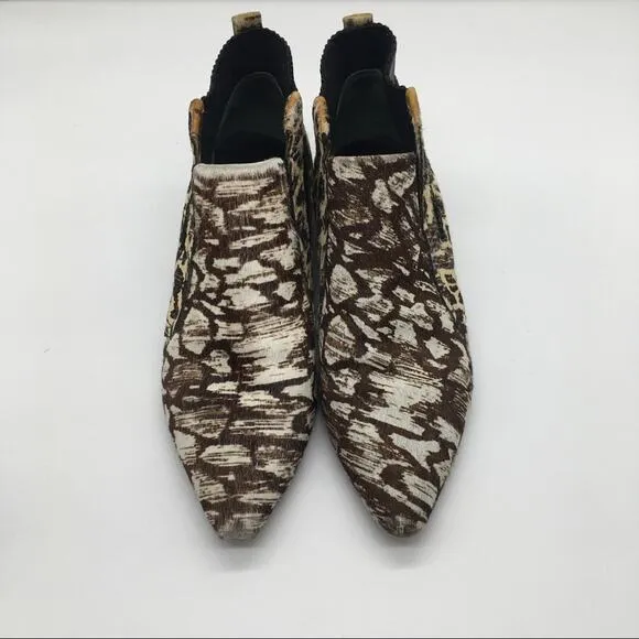 Derek Lam 10 Crosby Ponyhair Patterned Booties - 6.5