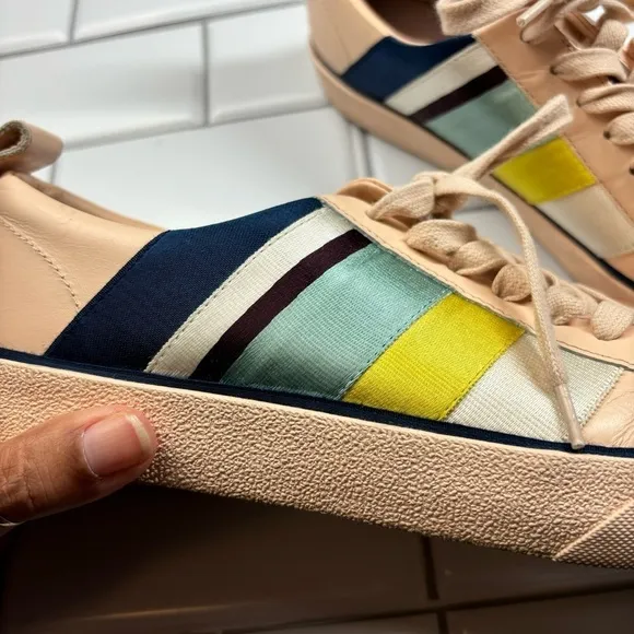 Diane von Furstenberg DVF Tess Leather Sneaker Trainer, EU38/US 8