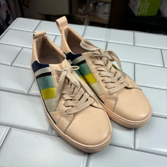 Diane von Furstenberg DVF Tess Leather Sneaker Trainer, EU38/US 8