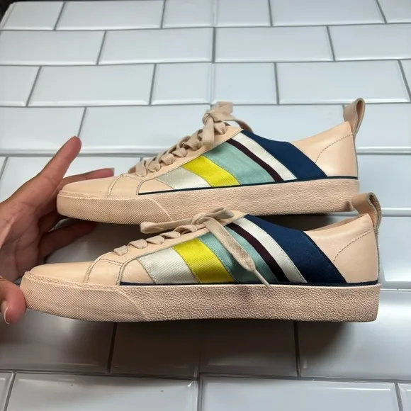 Diane von Furstenberg DVF Tess Leather Sneaker Trainer, EU38/US 8