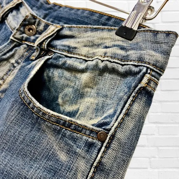 DIESEL Men's Denim Bermuda Shorts Mid-Rise Button Fly Washout Bottoms Jeans