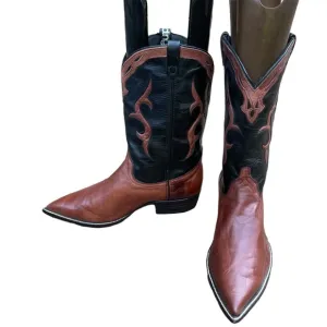 Dingo  Black &amp; Brown Leather Upper Western/ Cowboy Boots Size: 9