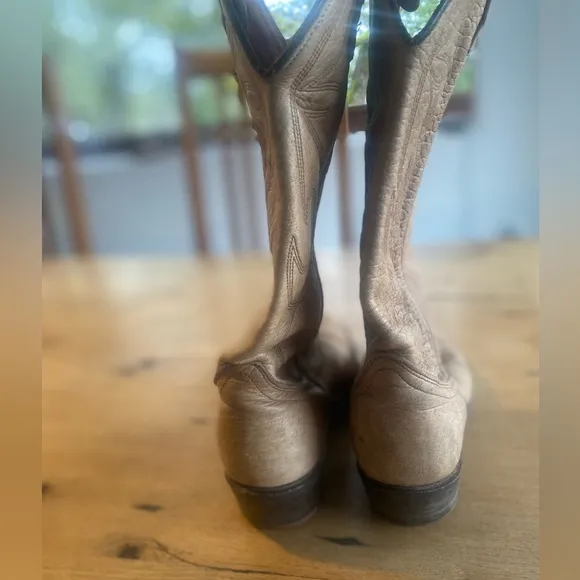 Dingo Western Leather Cowboy Cowgirl Boots Tan Women’s 8 1/2 Preloved