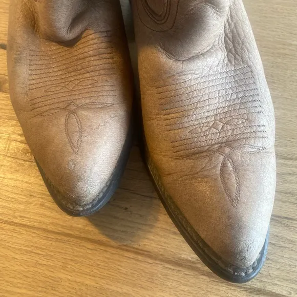 Dingo Western Leather Cowboy Cowgirl Boots Tan Women’s 8 1/2 Preloved