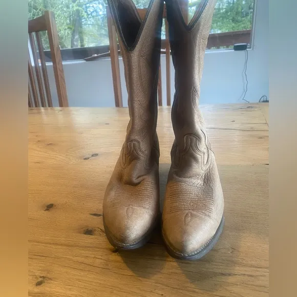 Dingo Western Leather Cowboy Cowgirl Boots Tan Women’s 8 1/2 Preloved
