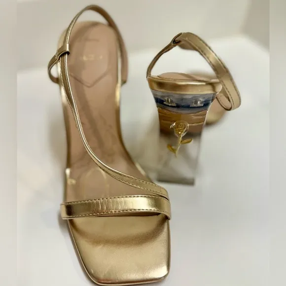 Disney x Aldo Roseslipper Belle Princess High Heel Sandals, Size 7
