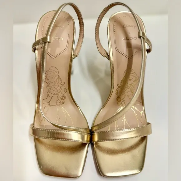 Disney x Aldo Roseslipper Belle Princess High Heel Sandals, Size 7