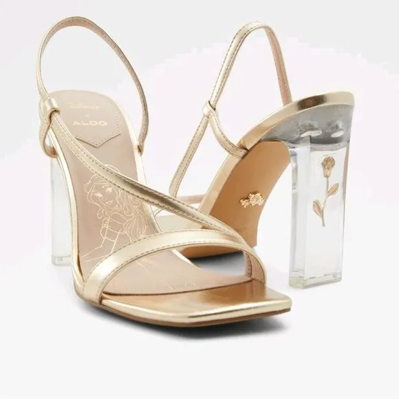 Disney x Aldo Roseslipper Belle Princess High Heel Sandals, Size 7