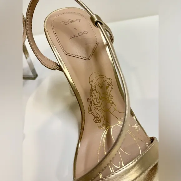 Disney x Aldo Roseslipper Belle Princess High Heel Sandals, Size 7