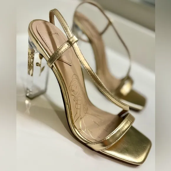 Disney x Aldo Roseslipper Belle Princess High Heel Sandals, Size 7