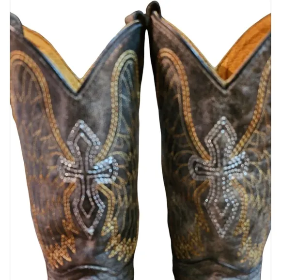 DISTRESSED BEAUTIFUL CORRAL TEENS/GIRLS BOOTS