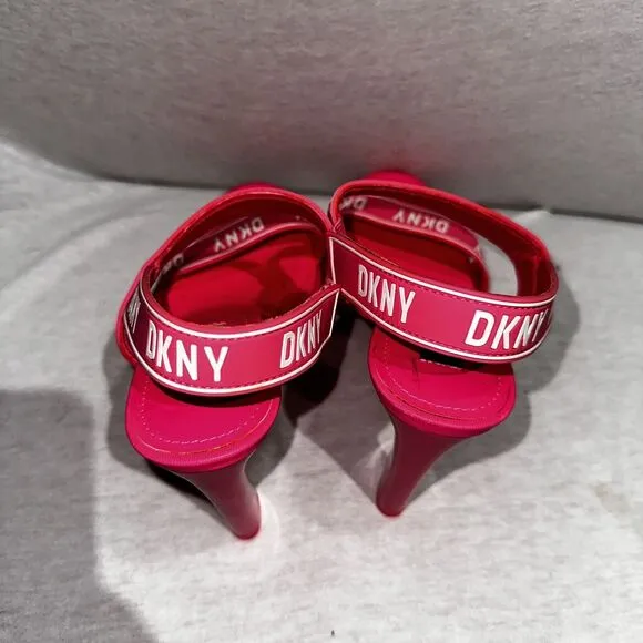 DKNY Women Balder High Heel Slingback Sandal Hot Pink Size 7 NWT
