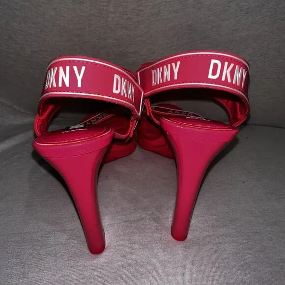 DKNY Women Balder High Heel Slingback Sandal Hot Pink Size 7 NWT