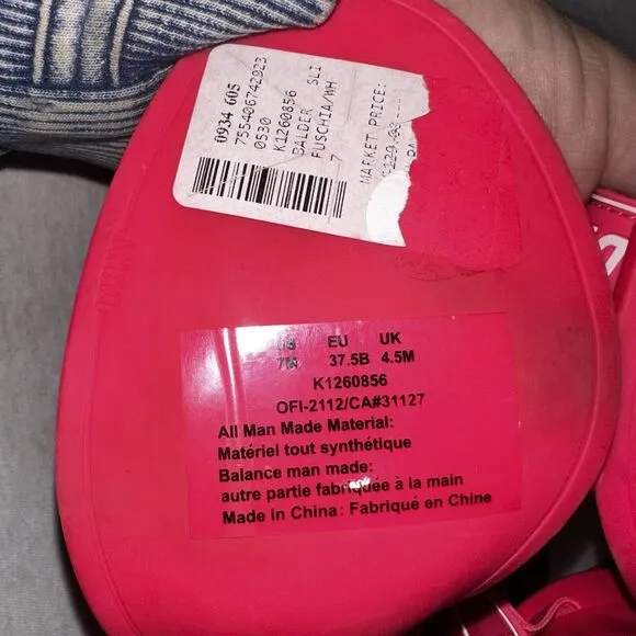 DKNY Women Balder High Heel Slingback Sandal Hot Pink Size 7 NWT