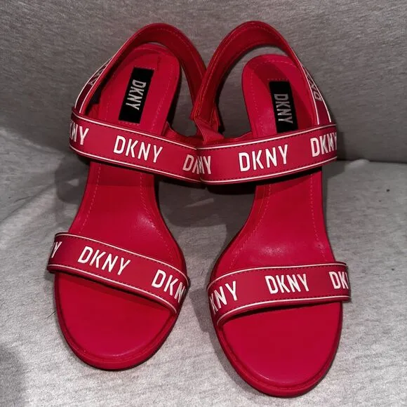 DKNY Women Balder High Heel Slingback Sandal Hot Pink Size 7 NWT