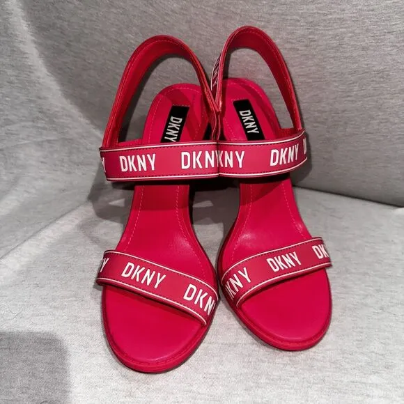 DKNY Women Balder High Heel Slingback Sandal Hot Pink Size 7 NWT