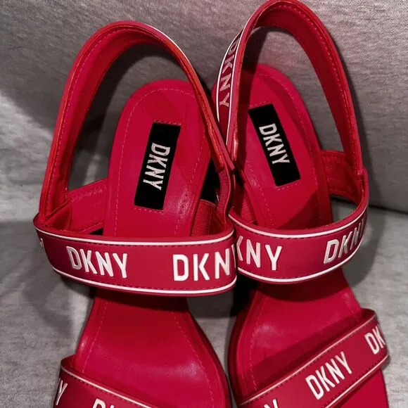 DKNY Women Balder High Heel Slingback Sandal Hot Pink Size 7 NWT