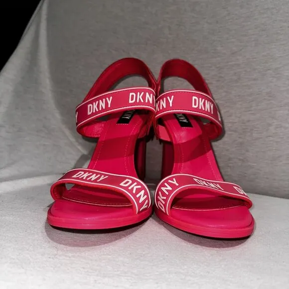 DKNY Women Balder High Heel Slingback Sandal Hot Pink Size 7 NWT