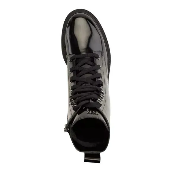 DKNY Women's Talma Lace Up Combat Boots Black Size 7 1/2