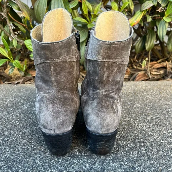 Dkode Victorian Lace Up Boots Made in Portugal Gray Suede Leather Steampunk