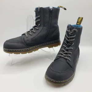 Doc Dr Martens Combs Leather AW004 Air Wair Black Leather Ankle Boots Size 6M 7L