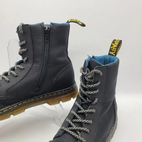 Doc Dr Martens Combs Leather AW004 Air Wair Black Leather Ankle Boots Size 6M 7L