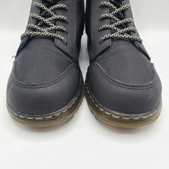 Doc Dr Martens Combs Leather AW004 Air Wair Black Leather Ankle Boots Size 6M 7L