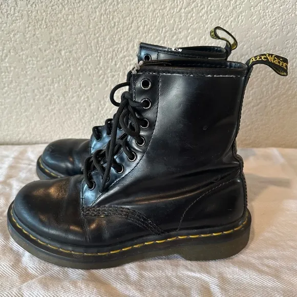 Doc Marten Classic Black Leather Lace Up Boots