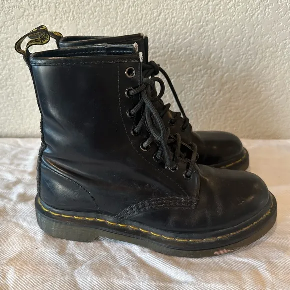 Doc Marten Classic Black Leather Lace Up Boots