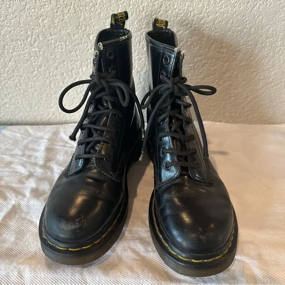 Doc Marten Classic Black Leather Lace Up Boots