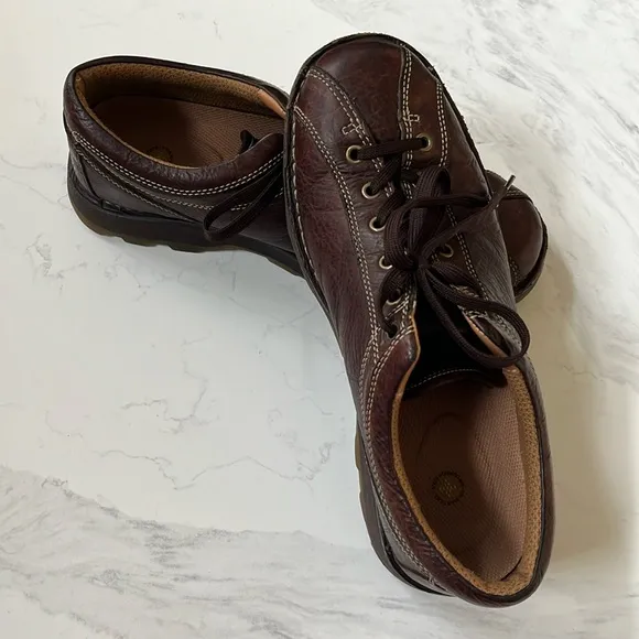 DOC MARTENS 2B55 brown leather oxford loafers Sz 11