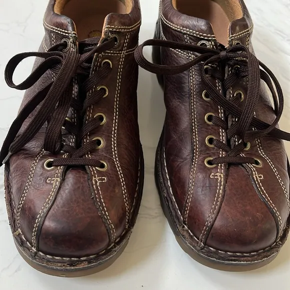 DOC MARTENS 2B55 brown leather oxford loafers Sz 11