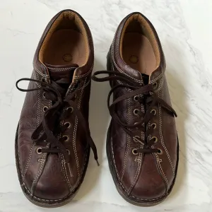 DOC MARTENS 2B55 brown leather oxford loafers Sz 11