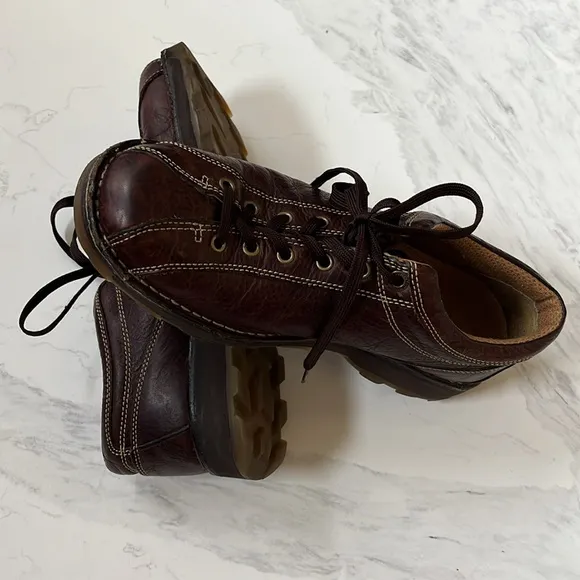 DOC MARTENS 2B55 brown leather oxford loafers Sz 11