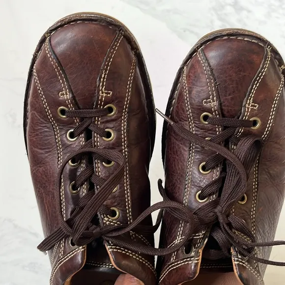 DOC MARTENS 2B55 brown leather oxford loafers Sz 11