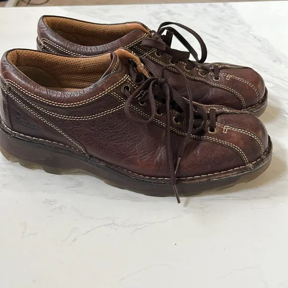 DOC MARTENS 2B55 brown leather oxford loafers Sz 11